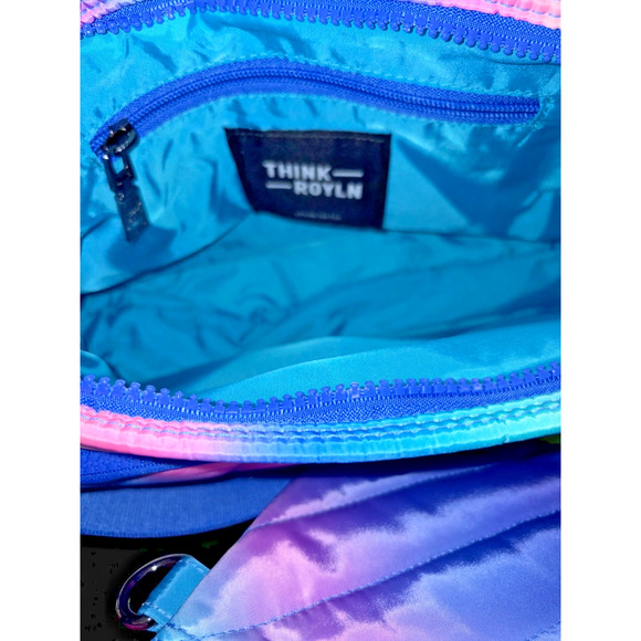 Think Royln Bank Street XL Crossbody w/ Pouch Bundle Blue Lagoon Ombre New w Tag - Picture 11 of 13